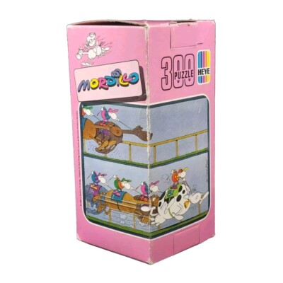Heye Puzzle 300 Teile Mordillo 8241 von 1986 Pferderennen Kuhrennen selten