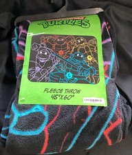 JUST FUNKY TMNT Teenage Mutant Ninja Turtles 45x60 Fleece Throw Blanket NWT