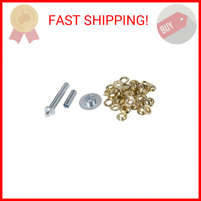 Edward Tools Grommet Kit 1/2” Heavy Duty Brass Eyelet Grommets for