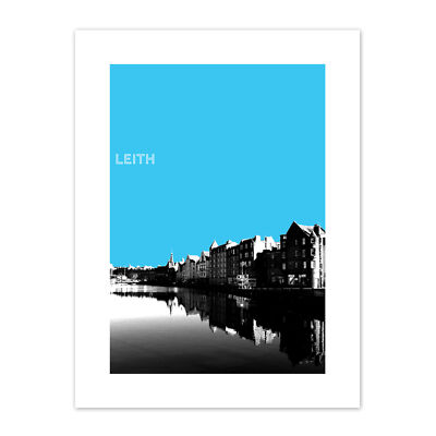 Leith Shore Edinburgh Schottland schottisches Wahrzeichen himmelblau Leinwand Kunstdruck