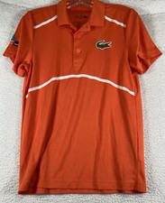 Lacoste Sport Miami Open Women's Big Croc Orange Polo, Tennis, Ultra Dry Size XS