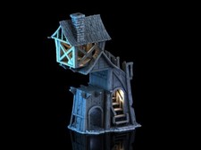 3d printed Table Top Terrain Ruined Village house DnD RPG Wargame Skirmish 28mm