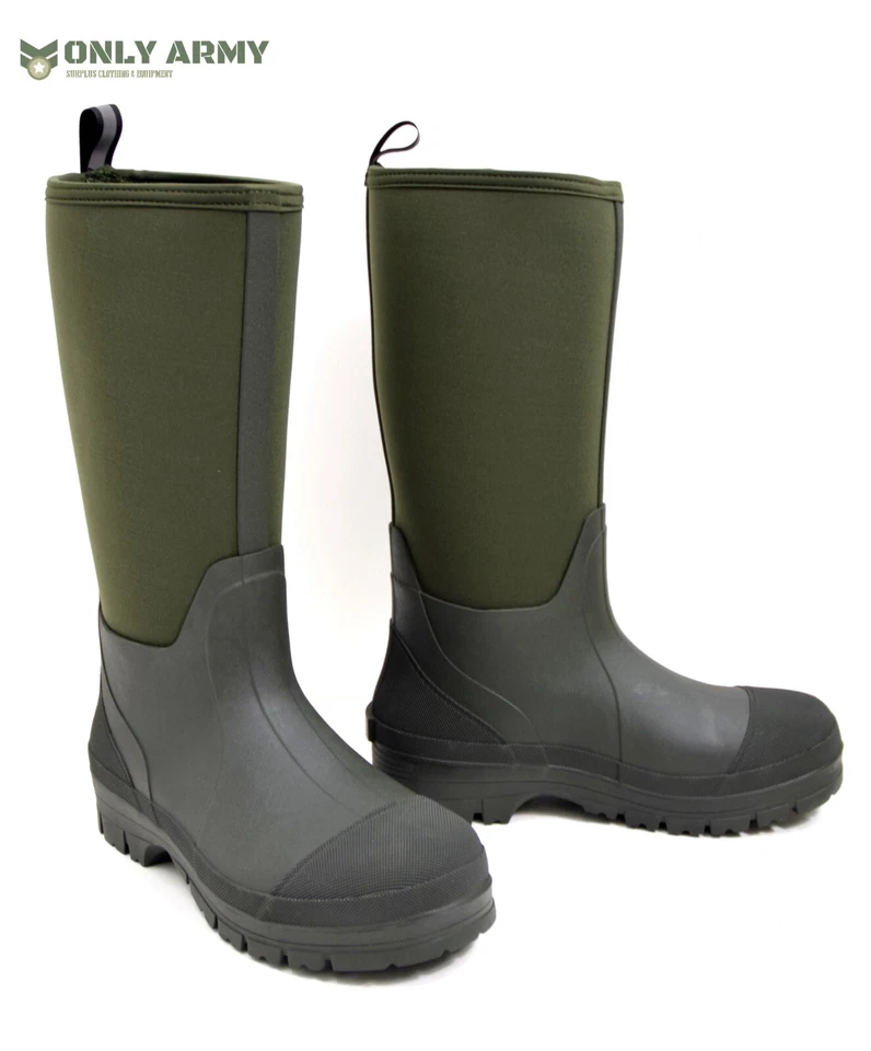 Stivali da caccia OD Green Muck Boots impermeabili in neoprene stivali termici Wellington - Immagine 2 di 4