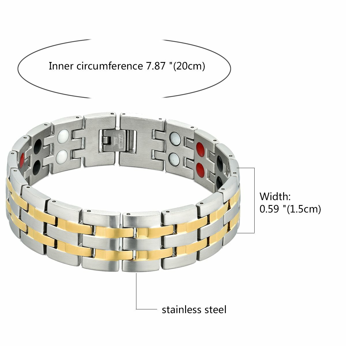 Classy Germanium Chain Link Magnetic Bracelets For Men Wholesale