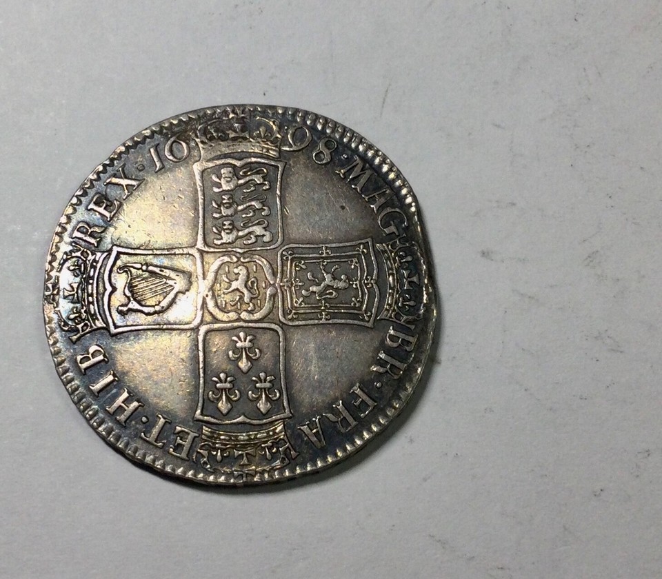 Sharp Coin 1698 England William III 1/2 Crown KM#492.2 Sharp coin nice colour | eBay
