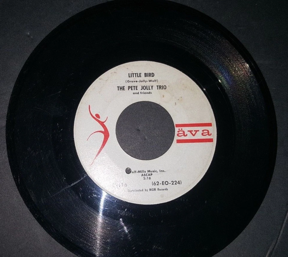 Pete Jolly Trio 45 "Little Bird + "Falling In Love With Love" Cutout w Sleeve - Image 2 of 2