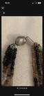 Gemstone Multi Color Necklace w/Pearl Pierced Earrings To Match — photo 2