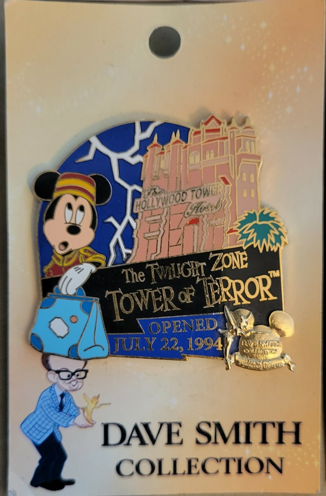 Disney WDW Dave Smith Collection The Twilight Zone Tower of Terror LE 2000 Pin