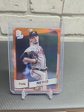 2024 Topps Big League Base Max Fried #250 Electric Orange Foil Atlanta Braves