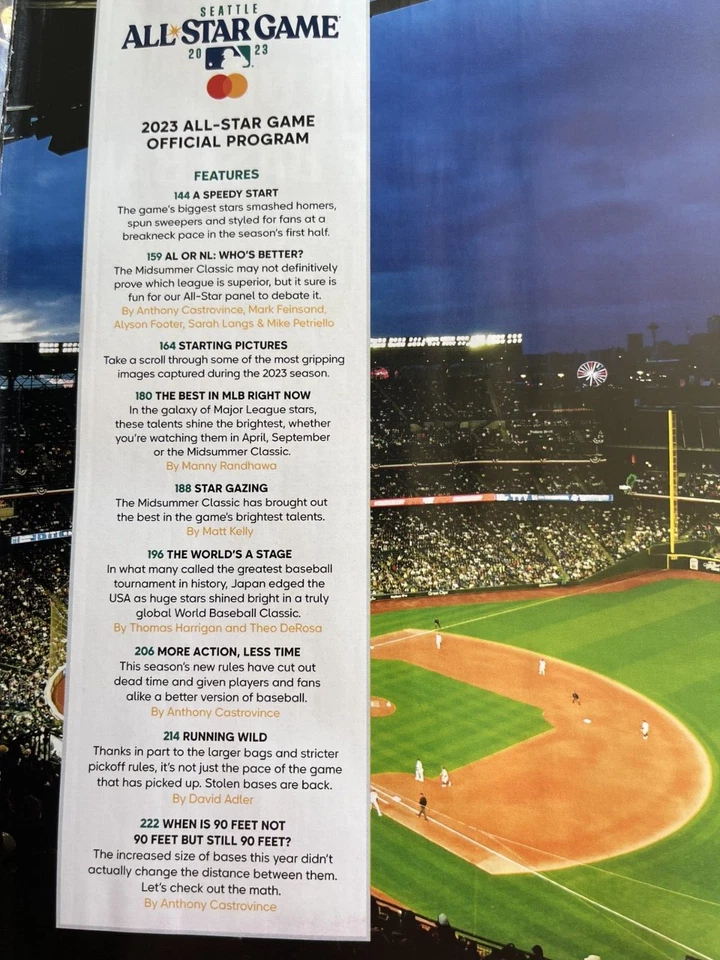 2023 MLB ALL STAR GAME PROGRAM ASG OFFICIAL SEATTLE MARINERS OHTANI SHIPS NOW - Image 3 of 4