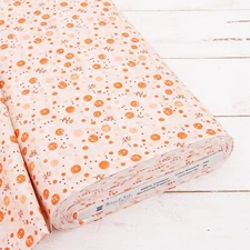 Threadart Cotton Quilting Fabric By The Yard - Vintage - Coral Dots