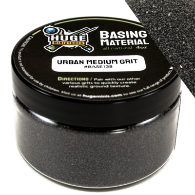 Huge Miniatures Basing Materials, Urban Medium Grit Diorama Ballast   4oz Jar