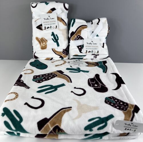 Truly Lou Southwest Collection Bath Towel Set Bath Hand Wash Cowboy 8 pc NEW