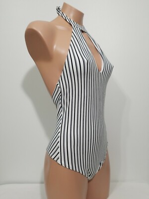O'Neill Highway striped high neck One piece swimsuit size XS