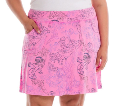 Fresh Produce 1x plus cosmos pink $75 pockets stretch city waverley skort nwt