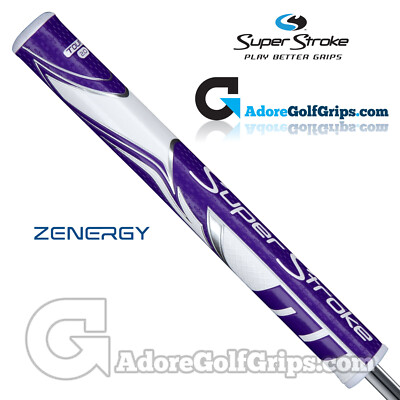 NEU 2023 - SuperStroke ZENERGY Tour 2.0 Puttergriff - Lila / Weiß + Gratis Tape
