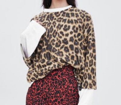 zara leopard sweater