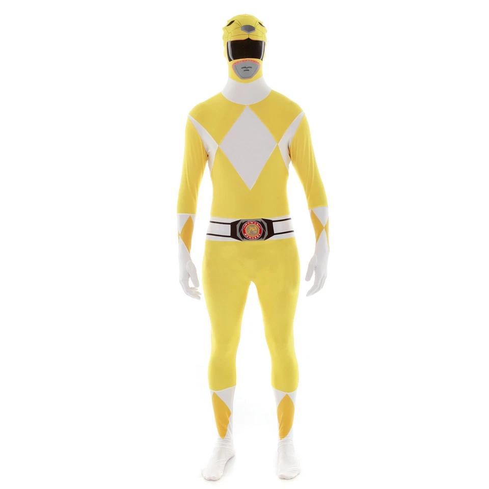 Traje Morphsuit Power Ranger Amarillo Adulto Para Hombre Superhéroe Halloween Disfraz M - XXL Foto 2 de 4
