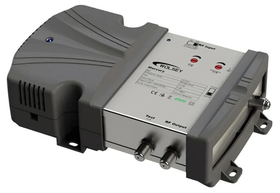 HD-LINE 2/1 TV Amplificateur + Alimentation Pour Antenne Terrestre TNT Kit Preamplificateur