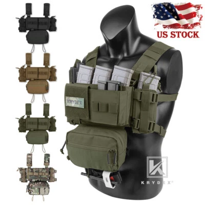 KRYDEX MK3 MK4 Micro Fight Chest Rig Chassis Tactical Carrier w/ Magazine Pouch