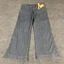 Lee Pants Womens 12 M Blue Colorwash Khakis One True Fit Bootcut 34x32 Mid NWT