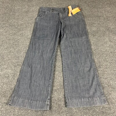 Lee Pants Womens 12 M Blue Colorwash Khakis One True Fit