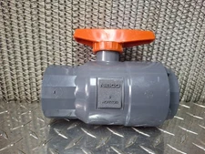NIBCO 2" PVC Ball Valve Horizon 80 SCH USA Slip Gray PVC Full Flow