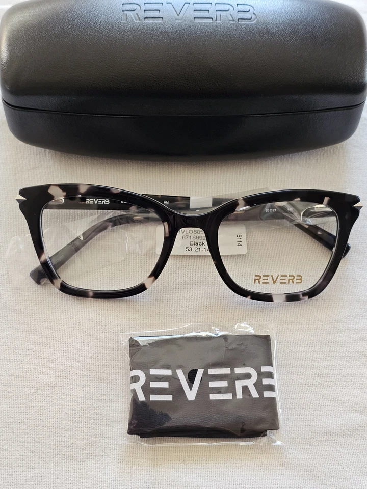 Reverb Womens RVLO6050 Prescription-Ready glasses w/Case Black Tortoise NWT $114 - Image 4 of 4