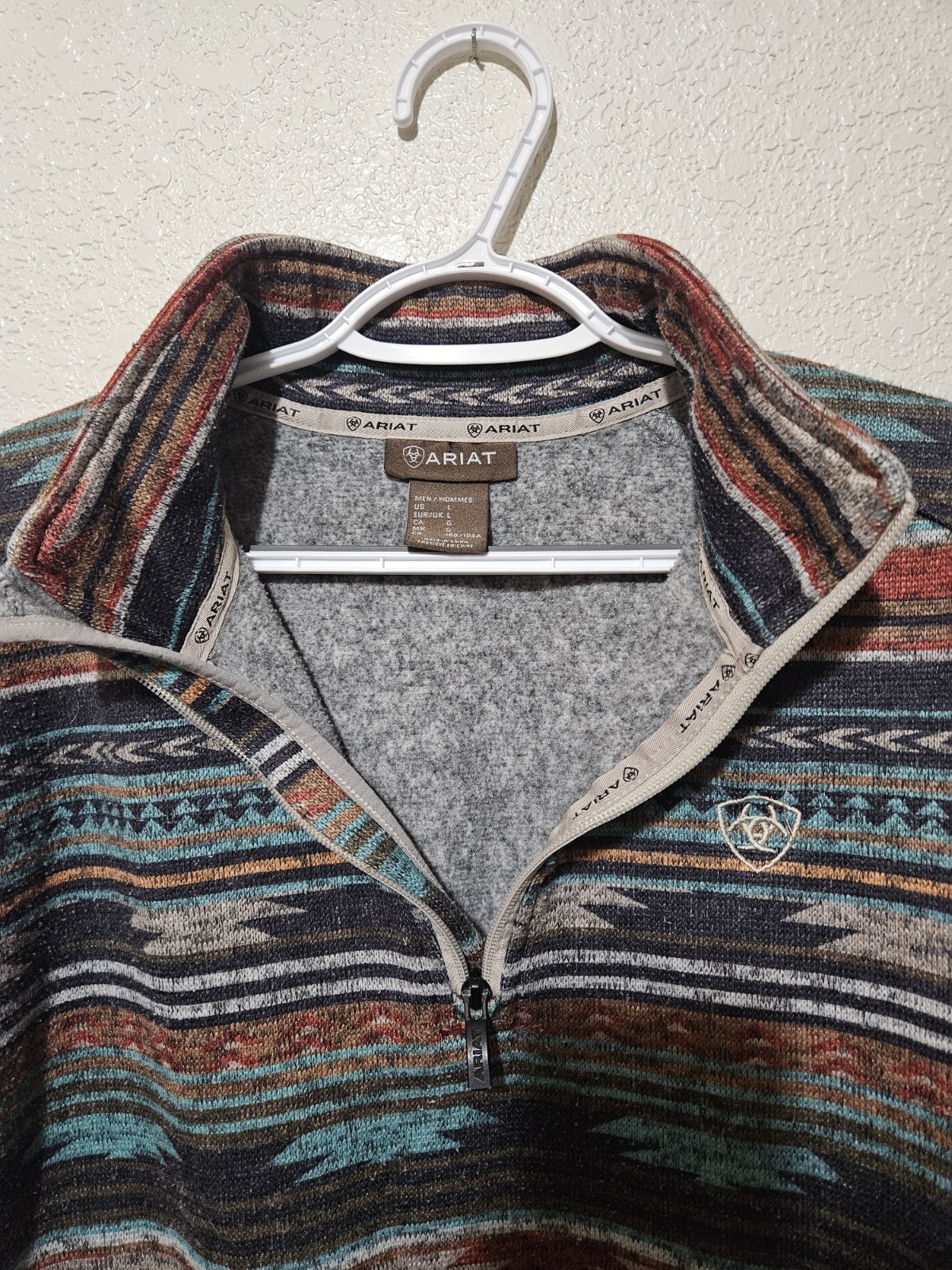 Polyester Blend Quater Zip Pullover Ariat Caldwel… - image 5