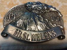 1980 Mt St Helens Eruption Belt Buckle Great American Buckle Co Chicago 929   