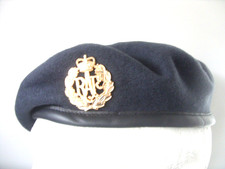 RAF BERET  & MOD ANODISED CAP BADGE - ROYAL AIR FORCE / REGIMENT / ATC  55-62cm