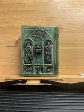 Vintage Jewish Siddur Prayer Book  Green / Brass Metal cover Israel 1960