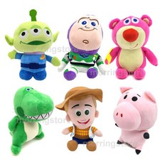 Toy Story 4 Woody Buzz Lightyear Plush Toys Cartoon Anime Rex Alien Kids Dolls