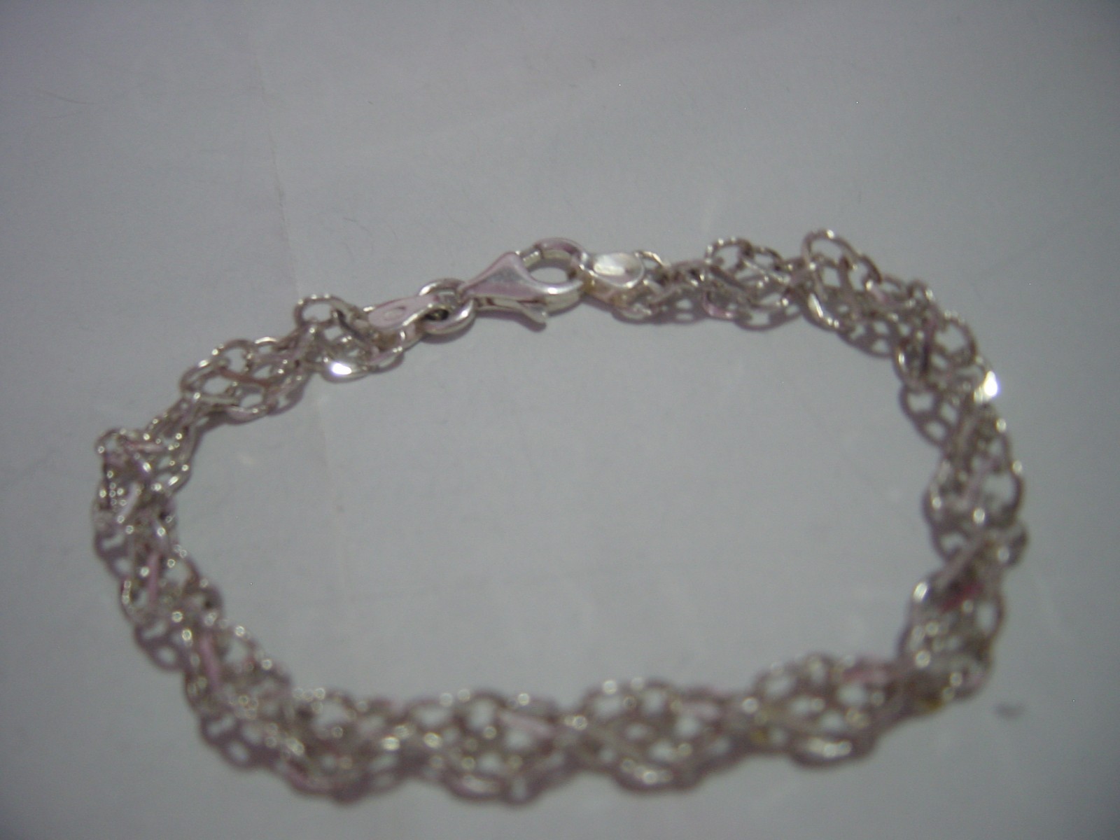 Superb Solid Silver fancy twisted interlocked bra… - image 8