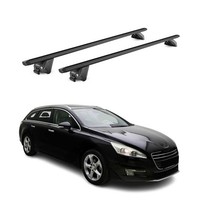DachträGer GrundtäGer FüR Peugeot 508 Kombi 2011-2018 100Kg Alu Schwarz 2X ABE