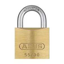 Abus 55/30 Kd Padlock, Keyed Different, Standard Shackle, Rectangular Brass