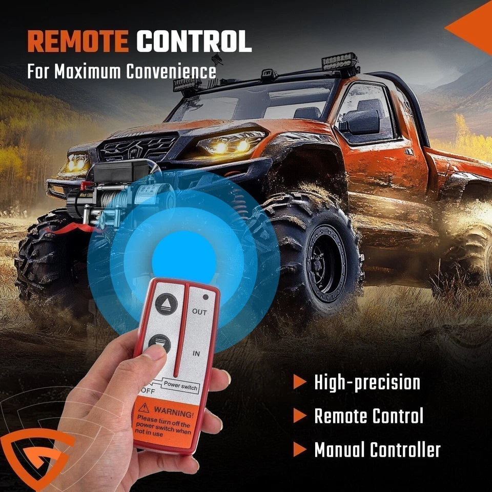 GEARZAAR Electric Winch 10000LB 12000LBS 13000LBS 4500LBS Winch 4WD Trailer Svaf Foto 3 de 4