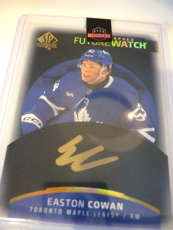 EASTON COWAN MYSTERY BLACK AUTO 2025-26 SP AUTHENTIC FUTURE WATCH AUTO LEAFS