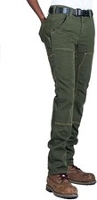 Dovetail Workwear Maven X Cargo Pants for Women, Moss Green Canvas - Size 6 Long