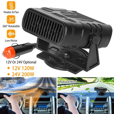 #ad 200W Electric Car Heater 12V 24V Heating Cooling Fan Defogger Defroster Demister $14.48