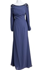 JJ's House Floor Length Embellished Stormy Mother of the Bride Dress Sz 6 US