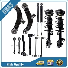 For Nissan Versa 07-12 Rear Shocks and Front Struts Control Arms + Tie Rod Ends