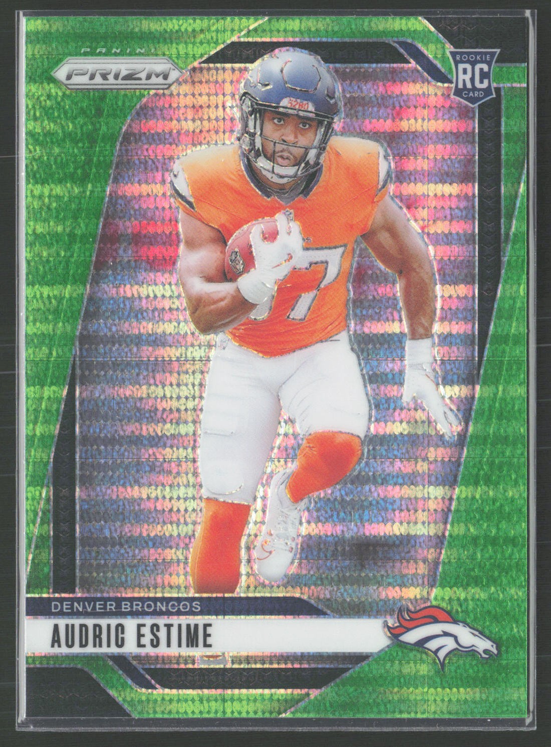 2024 Panini Prizm #306 Audric Estime Neon Green Pulsar