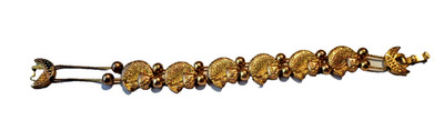 Women s Gold Color Slider Bracelet Vint sleeping cat kitty 7.5 '' SEND OFFERS 