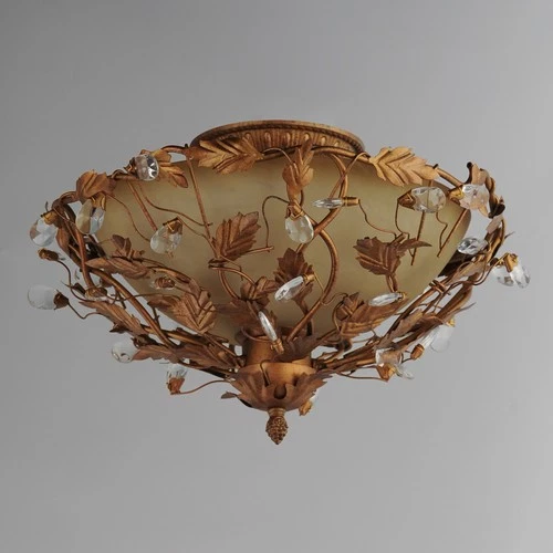 Maxim 2859 Bronze/Ivory Elegante 16"W 3-Light Ceiling Light - Picture 5 of 8