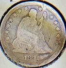 1891-S Seated Liberty Quarter