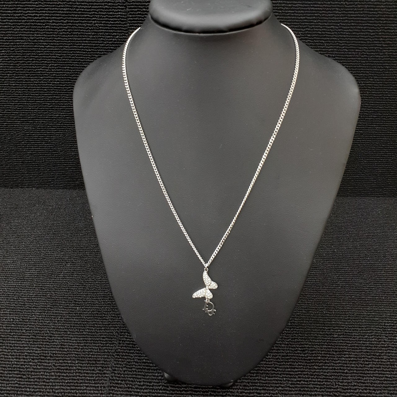Dior Butterfly Necklace for Women in Silver Chain Authentic Verified