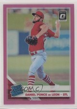 2019 Panini Donruss Optic Rated Rookies Pink Prizm Daniel Ponce de Leon #65 03rx