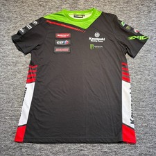 Kawasaki Racing Team Shirt Herren Large schwarz grün Monster Energy MotoGP