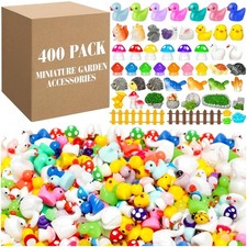 400 Pcs Mini Resin Animals Figures Bulk for Pranks Hide Crafts Resin Miniatur...